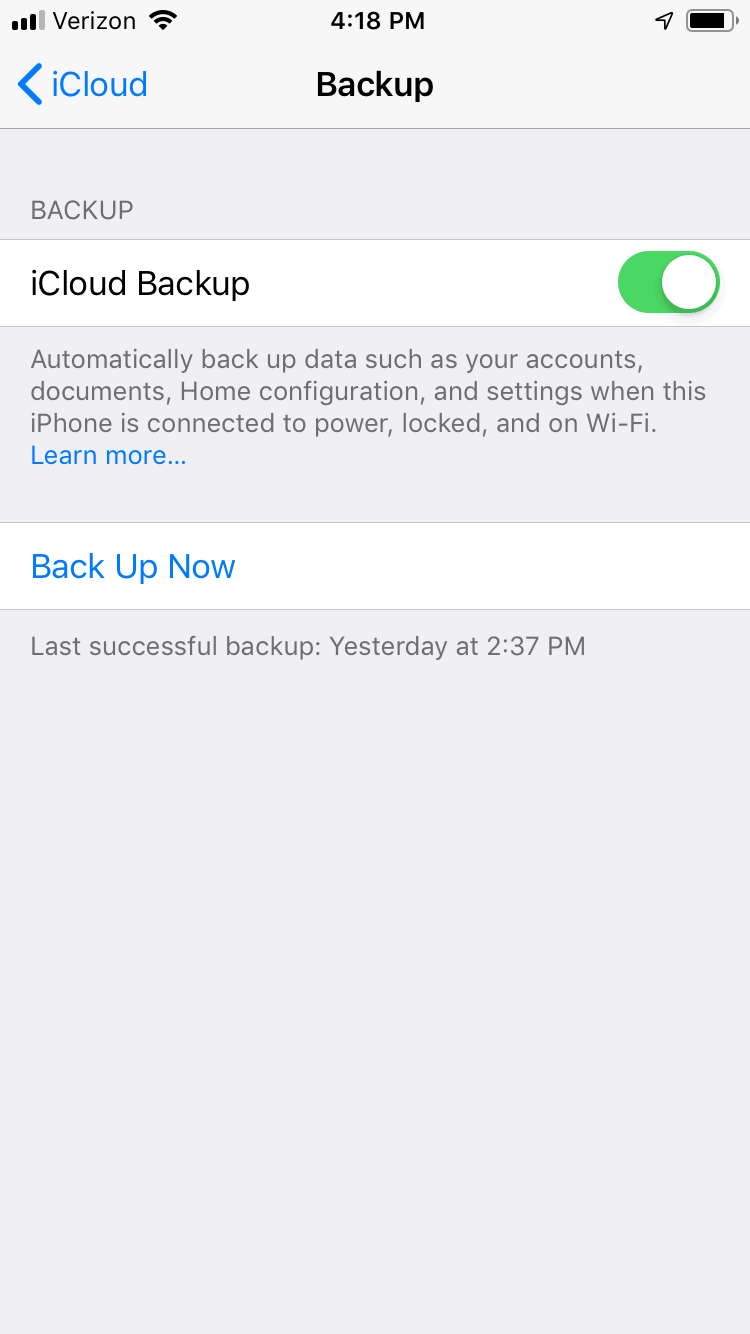 iPhoneをバックアップします