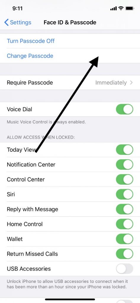必要に応じてiPhoneパスコードを変更します