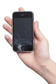 破損したiPhone