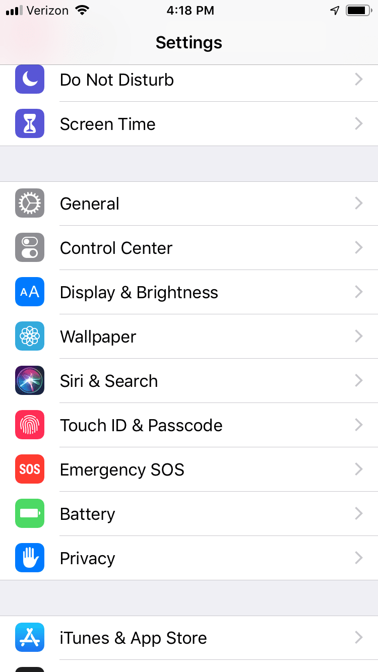 一般的なiPhone設定