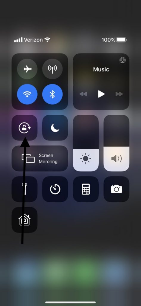 iPadタッチスクリーンの回転ロックが機能していません