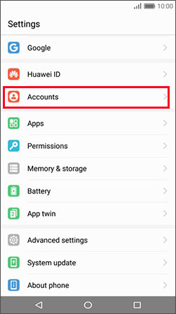 古いHuawei電話でGmailアカウントにログインします