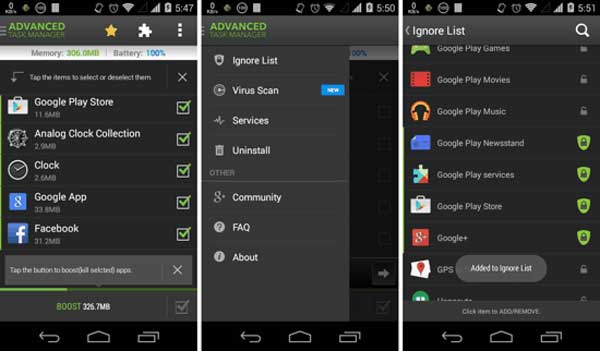 Advanced Task Managerのような最高のAndroidクリーナー