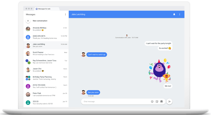 Googleメッセージを介してMacでAndroidテキストメッセージを取得します