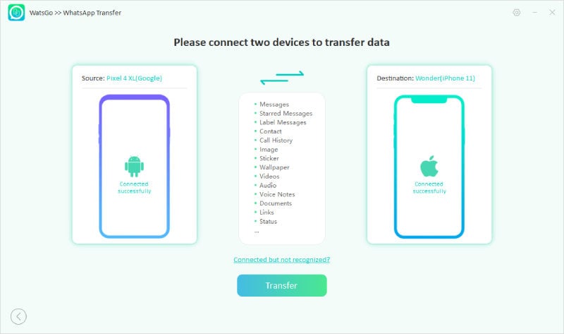 AndroidおよびiOSデバイスを接続します