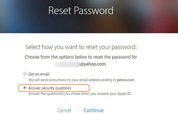 Apple IDをリセットします