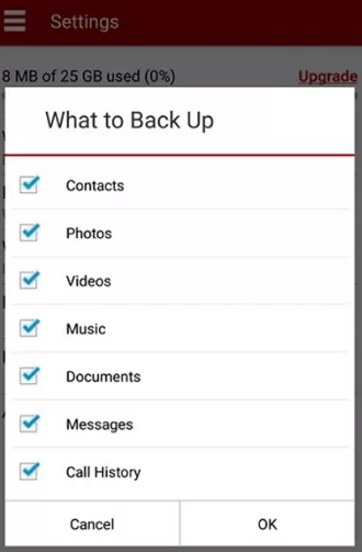 Verizon Cloudへの連絡先をバックアップする方法