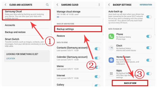 SamsungアカウントでAndroid電話をバックアップします