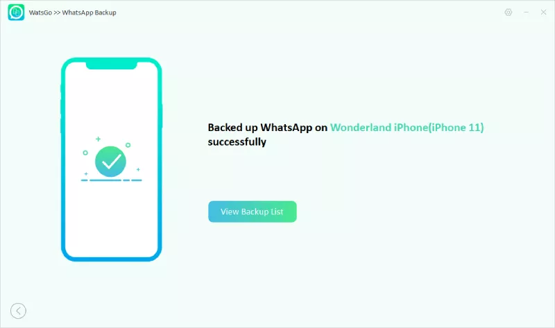 バックアップWhatsAppメッセージ