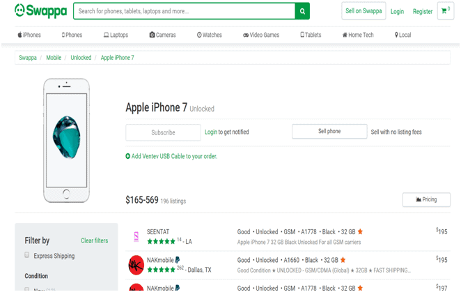 Swappaで使用済みのiPhoneを購入します
