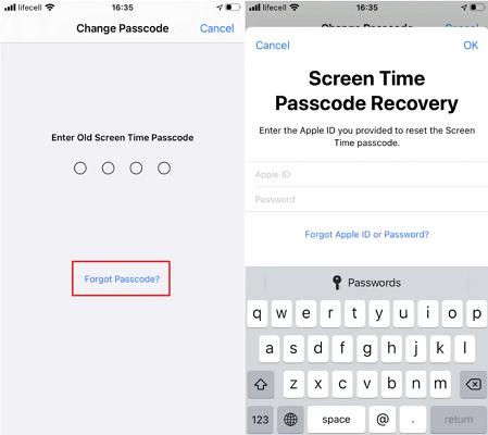 画面タイムパスコードiOS 17をオフにします