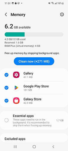 Samsungメモリを確認してください
