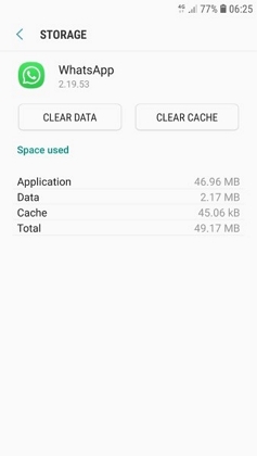 AndroidでWhatsAppキャッシュをクリアします