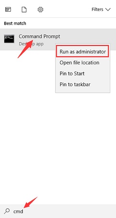 Windowsでコマンドプロンプトを実行します
