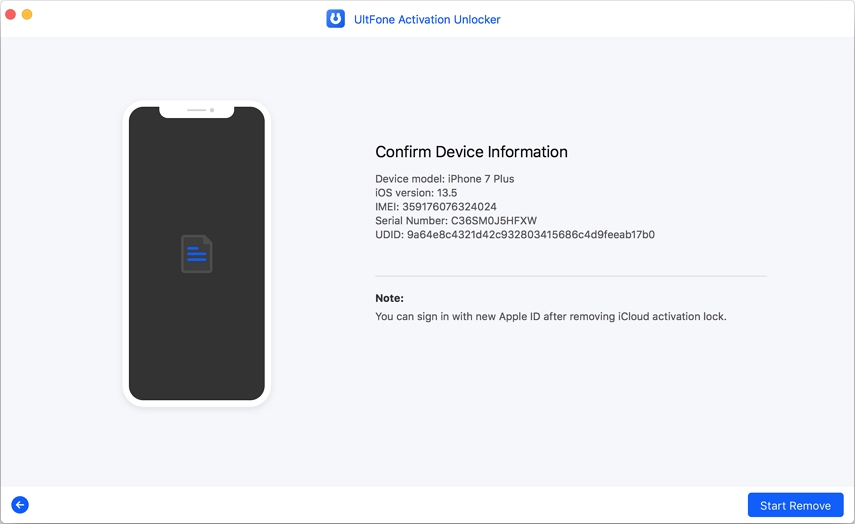 iCloudアクティベーションロックを削除し始めます