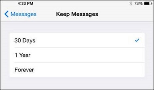 iPhoneで古い会話を削除して、ストレージを解放します
