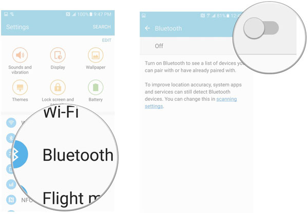 Bluetooth接続を確認してください