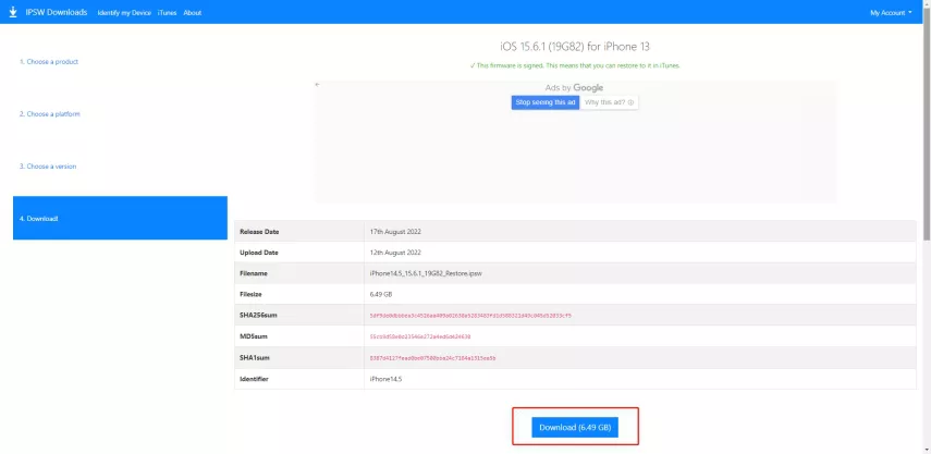 iOS 17〜16のダウングレード