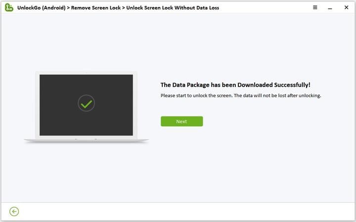 データパッケージをダウンロードして、工場出荷時のデータを失うことなくパターンパスコードのロックを解除します