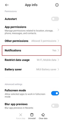 WhatsAppで通知を有効にします