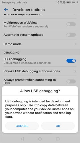 Huawei Mate 10でUSBデバッグを開きます10