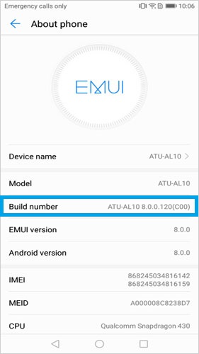 Huawei Mate 3でUSBデバッグを開く3