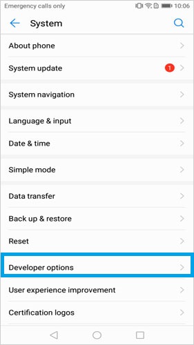 Huawei Mate 4でUSBデバッグを開きます