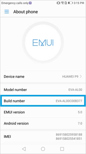 Huawei P 2でUSBデバッグを開きます