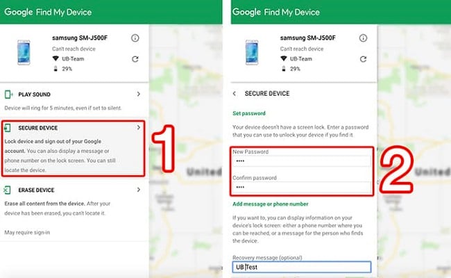 Find my device set password.jpg