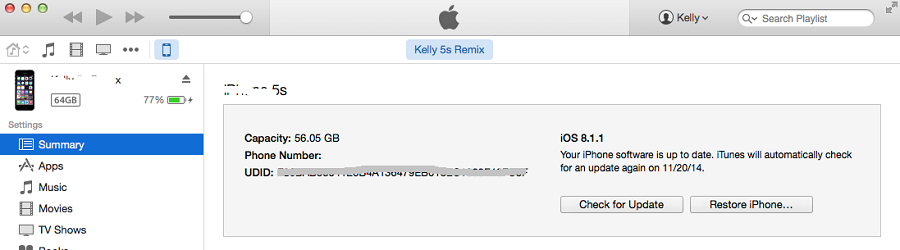 iTunesを使用してiPhone用のudidを見つけてください