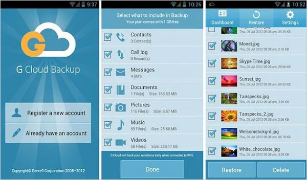gクラウドバックアップのようなルートのない最高のAndroidバックアップアプリ