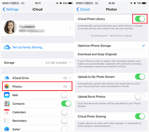 iPhoneからiChloudを使用してMacに写真を撮ります