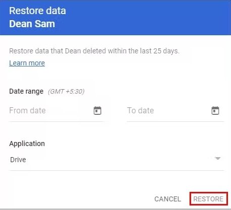Google管理者の復元