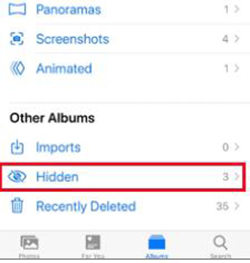 iPhoneの非表示写真