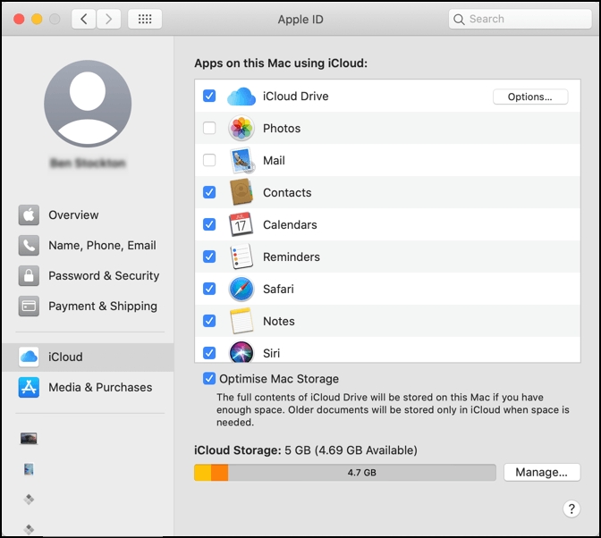 MacでiCloudバックアップを削除します 