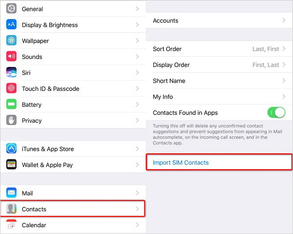 SIMカードの連絡先をiPhoneにコピーします