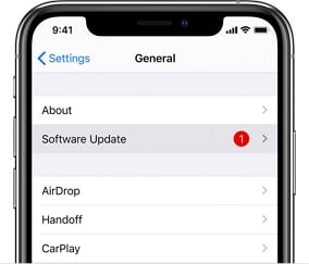 iOSを最新のものに更新します