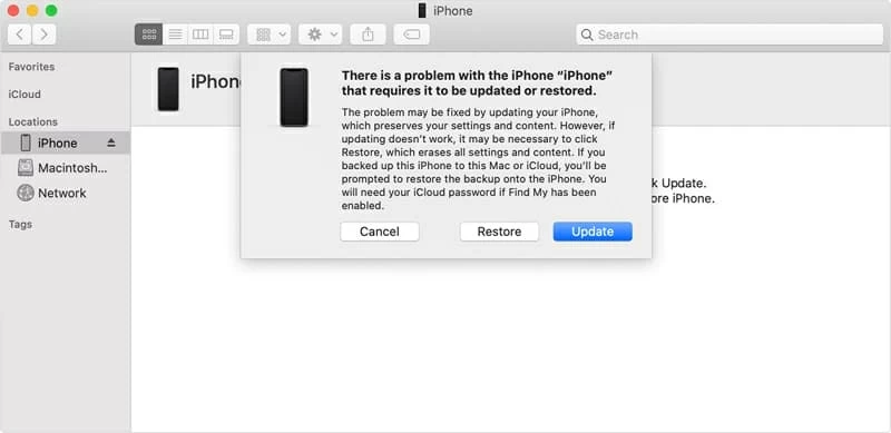リカバリモードで冷凍iPhoneを修正する方法