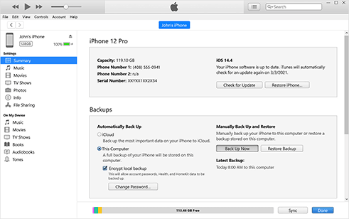 iPhoneからiTunesを使用してコンピューターにテキストメッセージをエクスポートします