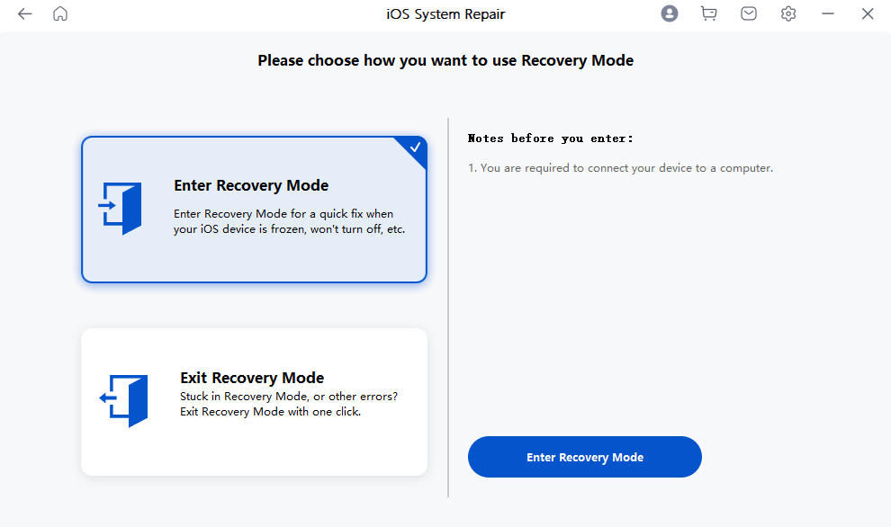 Mobitrix Perfixリカバリモードを入力または終了します