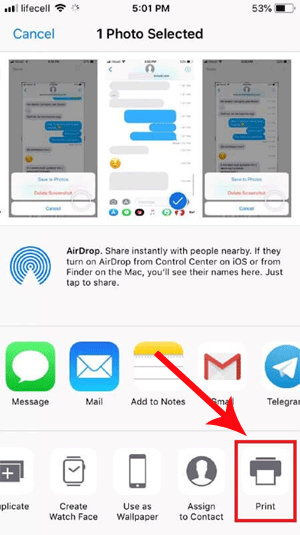 iPhoneから写真を印刷します