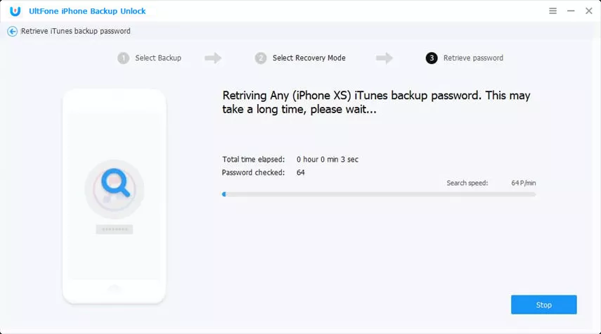 iPhoneバックアップパスワードの回復