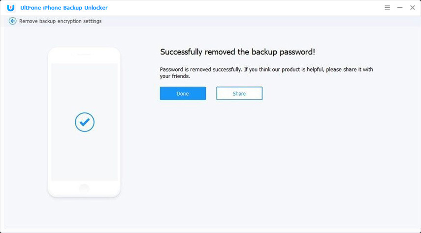 iPhoneバックアップ暗号化設定を正常に削除します