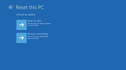 このPCをリセットします