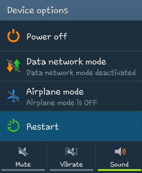 Android電話を再起動します