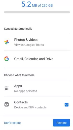 Gmailを使用してMotorola電話で失われた連絡先を復元する方法