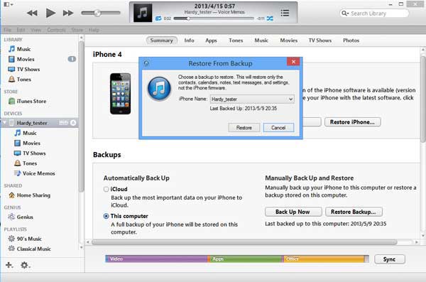 iTunesを介して冷凍iPhoneを修正します