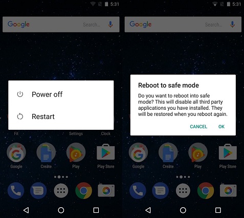 Samsung Galaxyをセーフモードで再起動します