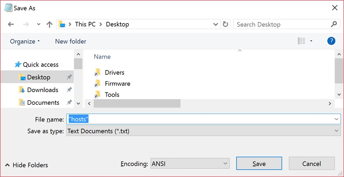 Windows上のホストファイルを確認してください