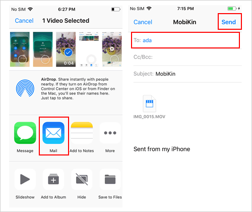 iPhoneの着信音にiPhoneにメールしてください